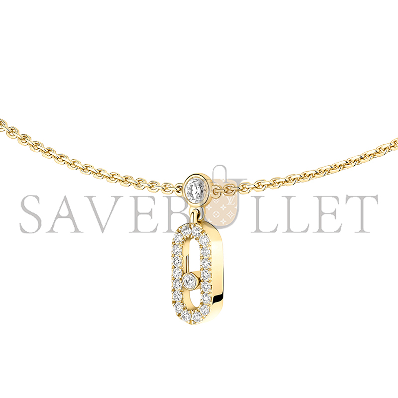 Mes1kaa collier choker pampille pavÉ move uno 12150-yg